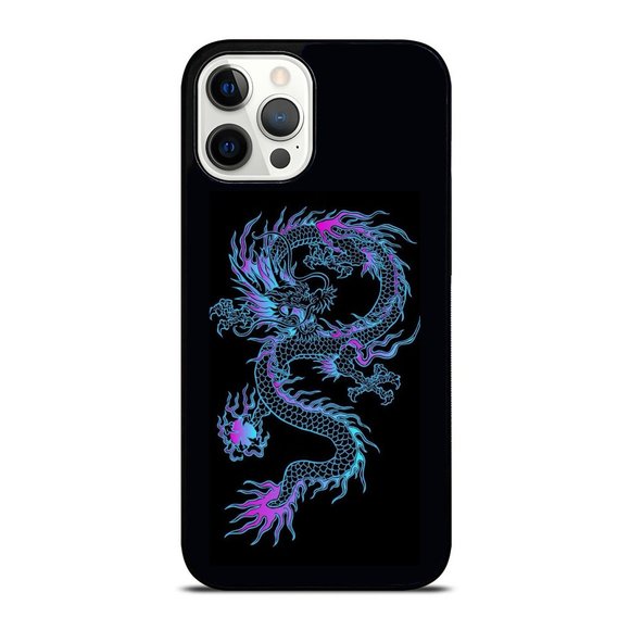 90s Retro E-Girl E-Boy Chinese Dragon Blue and Purple Japan Style Aesthetic - Picture 1 of 1
